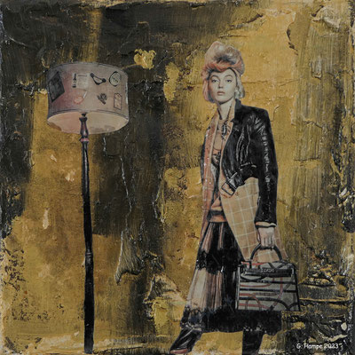 Waiting 30x30x4 cm Leinwand lackiert / canvas varnished