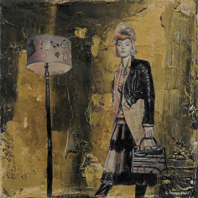 Waiting 30x30x4 cm Leinwand lackiert / canvas varnished