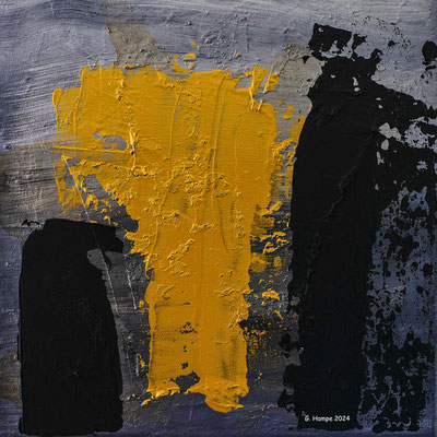 The yellow and black way 30x30x4 cm Leinwand / canvas