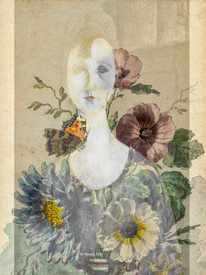 The girl with the flowers