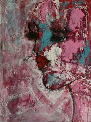The colorful face 50x70x2 cm
