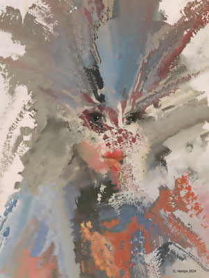 Modern painted face