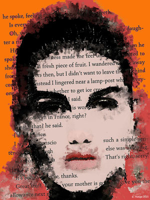 A woman with words