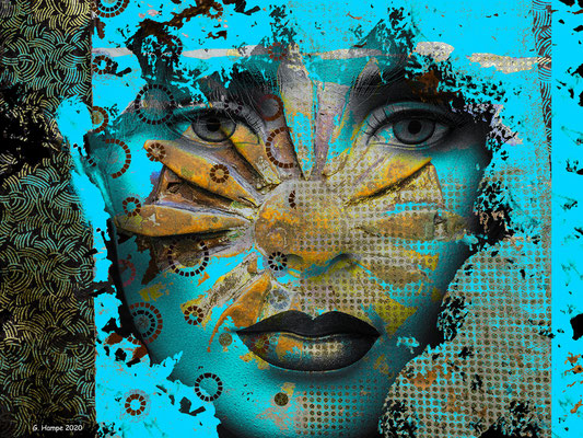 The face with the golden sun