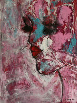 The colorful face 50x70x2 cm Leinwand lackiert/ canvas varnished
