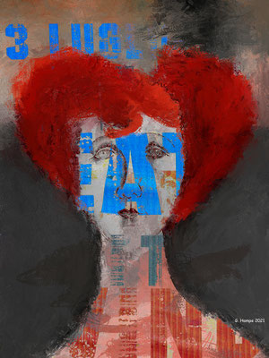 The woman with the red hair