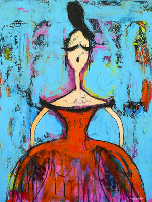 The woman with the ball gown