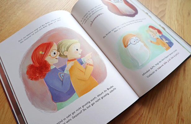 Vignetten im Kinderbuch "Bo, das kleine Brillengespenst " von Lisa Boden