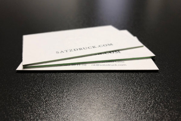 Mehrlagige Letterpress Visitenkarten der Druckerei Satzdruck