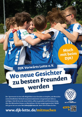 Plakat aus der Marketingkampagne DJK Vorwärts Lette e.V.