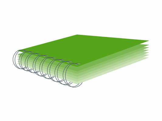Schema einer Spiralbindung - Druckerei SATZDRUCK