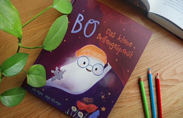 Cover des Kinderbuches "Bo, das kleine Brillengespenst" von Lisa Boden - illustriert von Sonja Schweiger