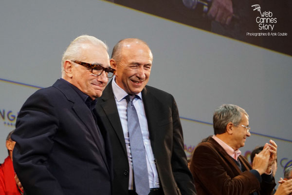 Gérard Collomb et Martin Scorsese - Festival Lumière - Lyon - Oct 2015 - Photo © Anik COUBLE