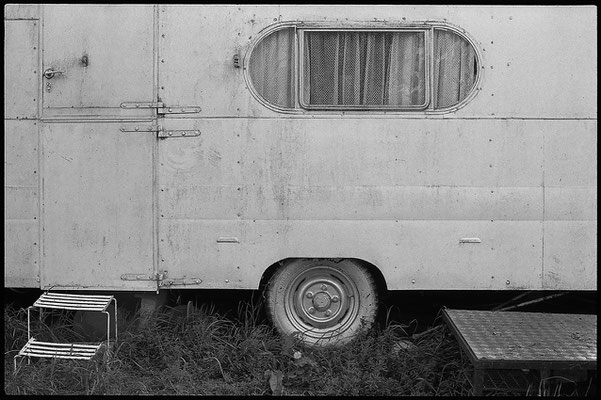 Toute en argent, même la roue, Camping Les Acacias, Braine-Le-Comte, Belgique. 1998