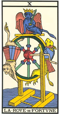 X La Roue de Fortune - Tarot de Marseille