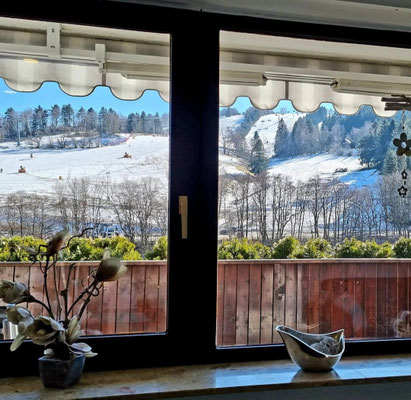 Aussicht Ferienwohnung Kleine Auszeit am K1 Sessellift in Willingen
