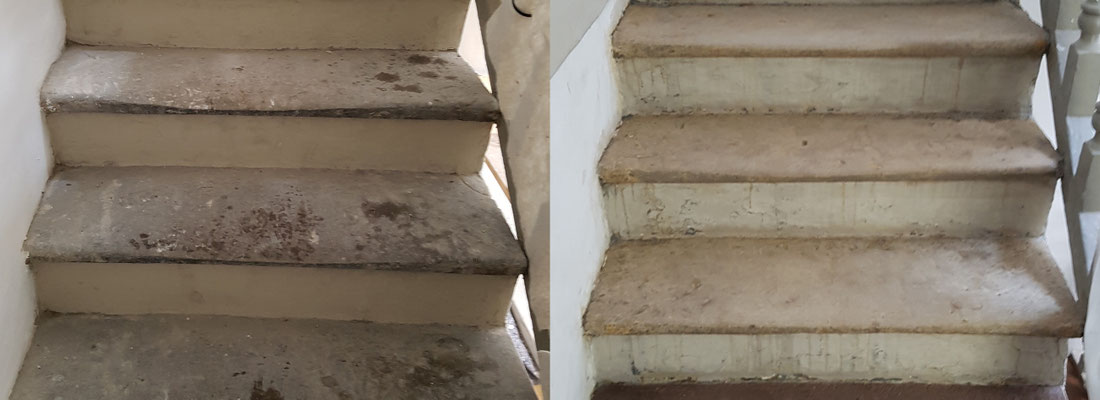 prima-dopo pulizia scale