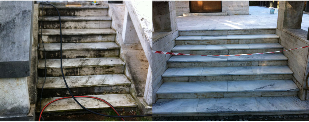 prima-dopo pulizia scale