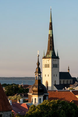 Olaf's church in Tallinn during sunset