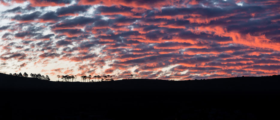 Burning sky of Signal Hill in Capetown, South Africa