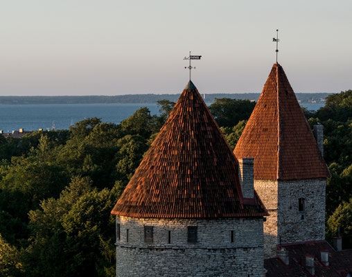 Towers of the city wall of Tallinn