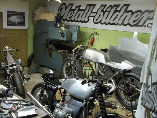 Moto Guzzi Stahltank Aulmaske Aluhöcker BMW Alutank