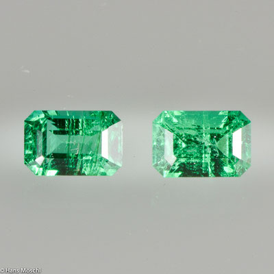 Smaragd • 0,78 ct • smaragd • 5,5/3,5 mm • Paar • Preis € 1200