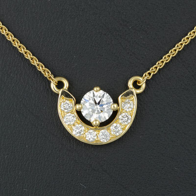 Collier aus Gelbgold mit Brillanten • Anfertigung im Kundenauftrag