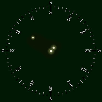 Zeichnung - Doppelstern: Zeta Cancri ( ζ Cnc ) Refr. 127/1200, V=250x
