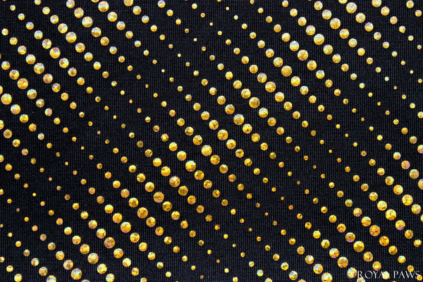 schwarz mit goldenen Holo-Punkten "DIAGONAL" (Punktegröße 1 - 3 mm)