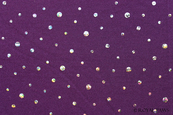 purple with silver holo-sequins (Sequins size 2, 3 and 4 mm)