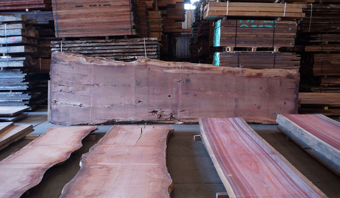 Tischplatten Redwood, Sapeli, Padouk