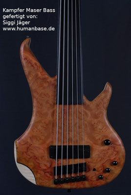 Kampfer Maser Bass gefertigt von Siggi Jäger www.humanbase.de