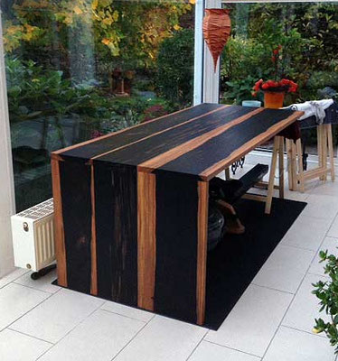 Strixner Ebenholz Ebony Massivholz Tisch Hobbyschreiner