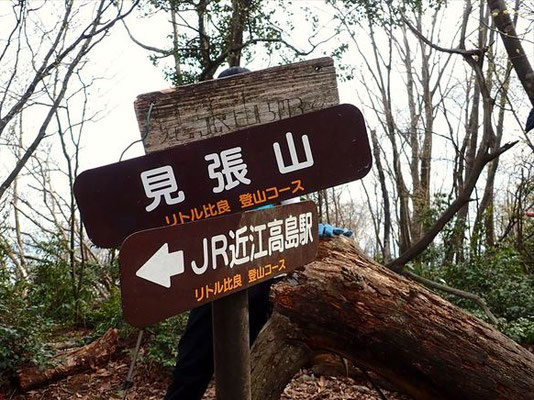 見張山山頂(517.1ｍ)標識