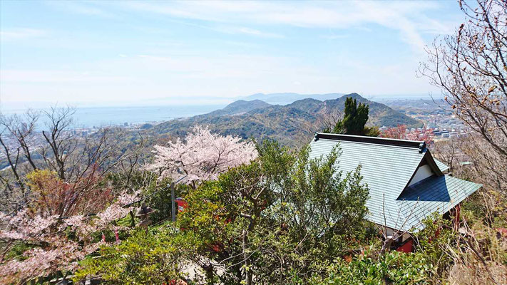 荒熊神社裏からは淡路島、明石海峡大橋も見えました