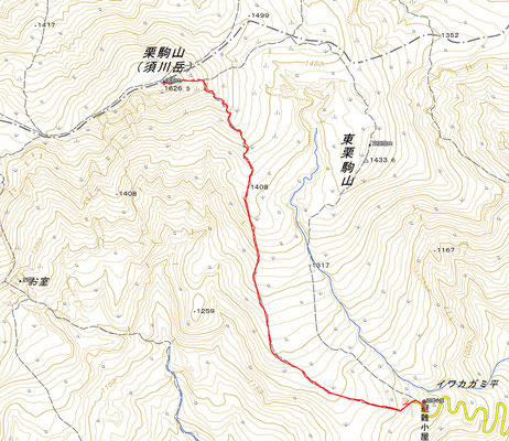 栗駒山GPS軌跡