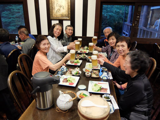 徳沢園での夕食