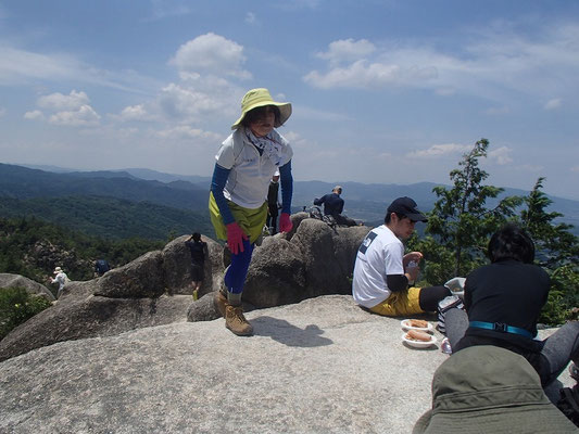天狗岩の上に到着