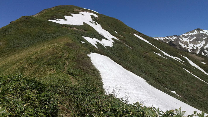 三ノ峰直下の大きな雪渓