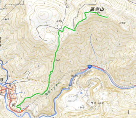 高室山山行地図