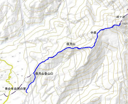 経が岳登山地図