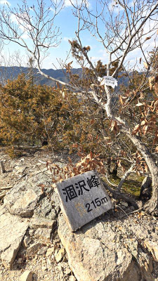 今回の縦走路後半　涸沢峰(215ｍ)