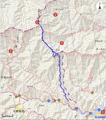雲取山山行地図