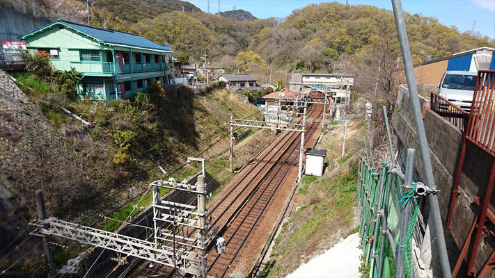 鵯越駅が見えました。今日の終着点です