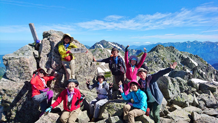 大汝山(立山連峰最高峰3,015ｍ)にて