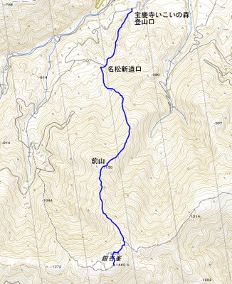 銀杏峯名松新道ルート地図