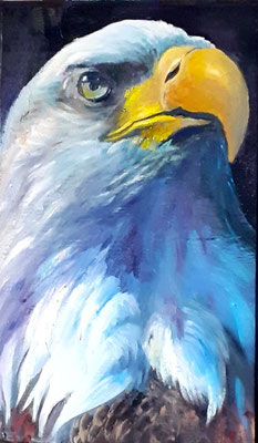 aquila-olio su legno-20x35