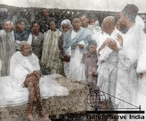 Mahatma Gandhi in colour/color - Copyright: GandhiServe India - www.gandhiserveindia.org - Ghandi