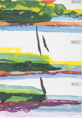 tagebuchnotizen, 2009, 24,7 x 17,5cm, aquarellfarbe, bleistift/papier